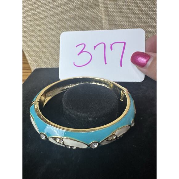 Sequin Nordstrom Multicolor Gold Tone Statement Enamel Bangle Bracelet # 377 - Picture 3 of 3